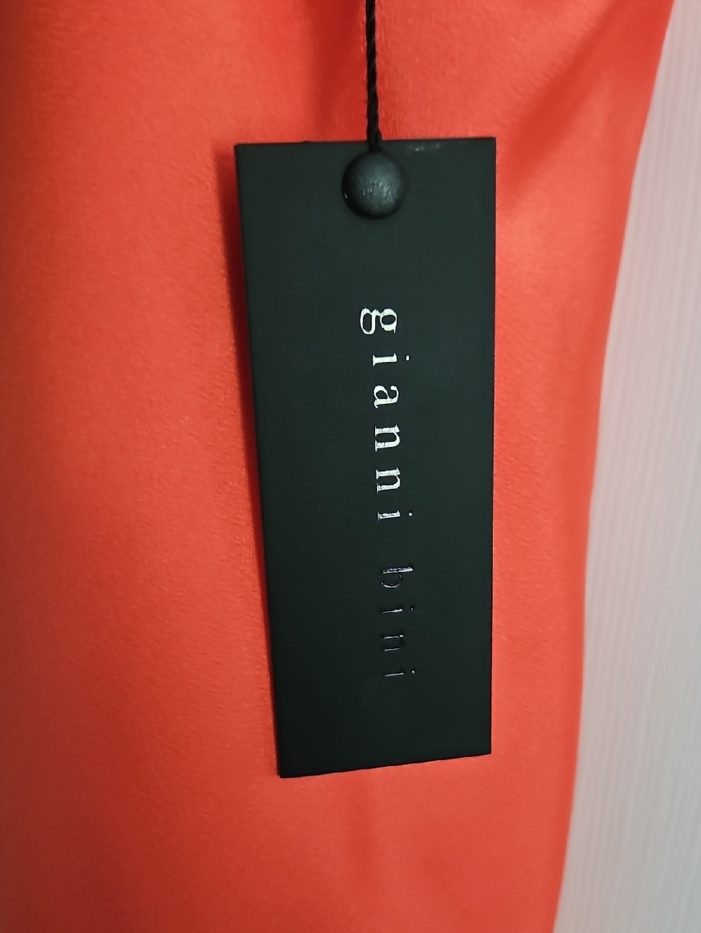 NWT Gianni Bini Peyton Satin Mini Sheath Dress: Color- Mandarin: Size- 6 - Picture 11 of 12
